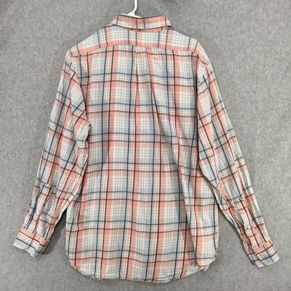 Vineyard Vines Slim Fit Crosby Shirt Mens Large Orange Plaid Cotton Long Sleeve - Picture 7 of 10